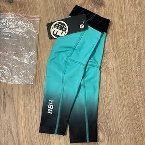 MuMu BBR Teal and Black Thermal Arm Warmers